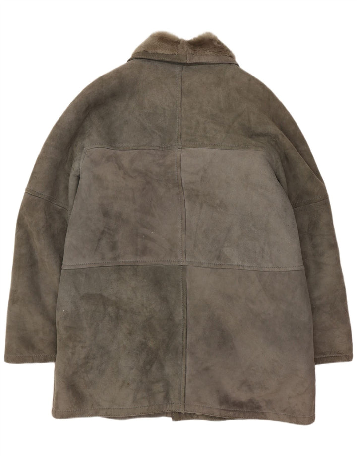 Giacca in shearling vintage da uomo EU 50 Shearling grigio grande