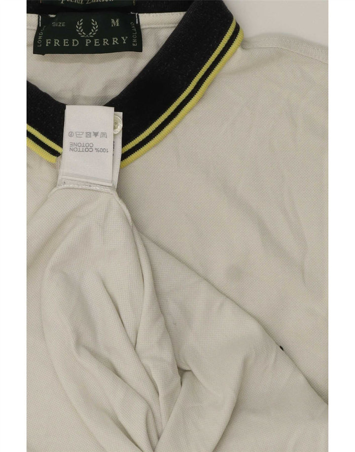 Polo da uomo Fred Perry in cotone bianco medio