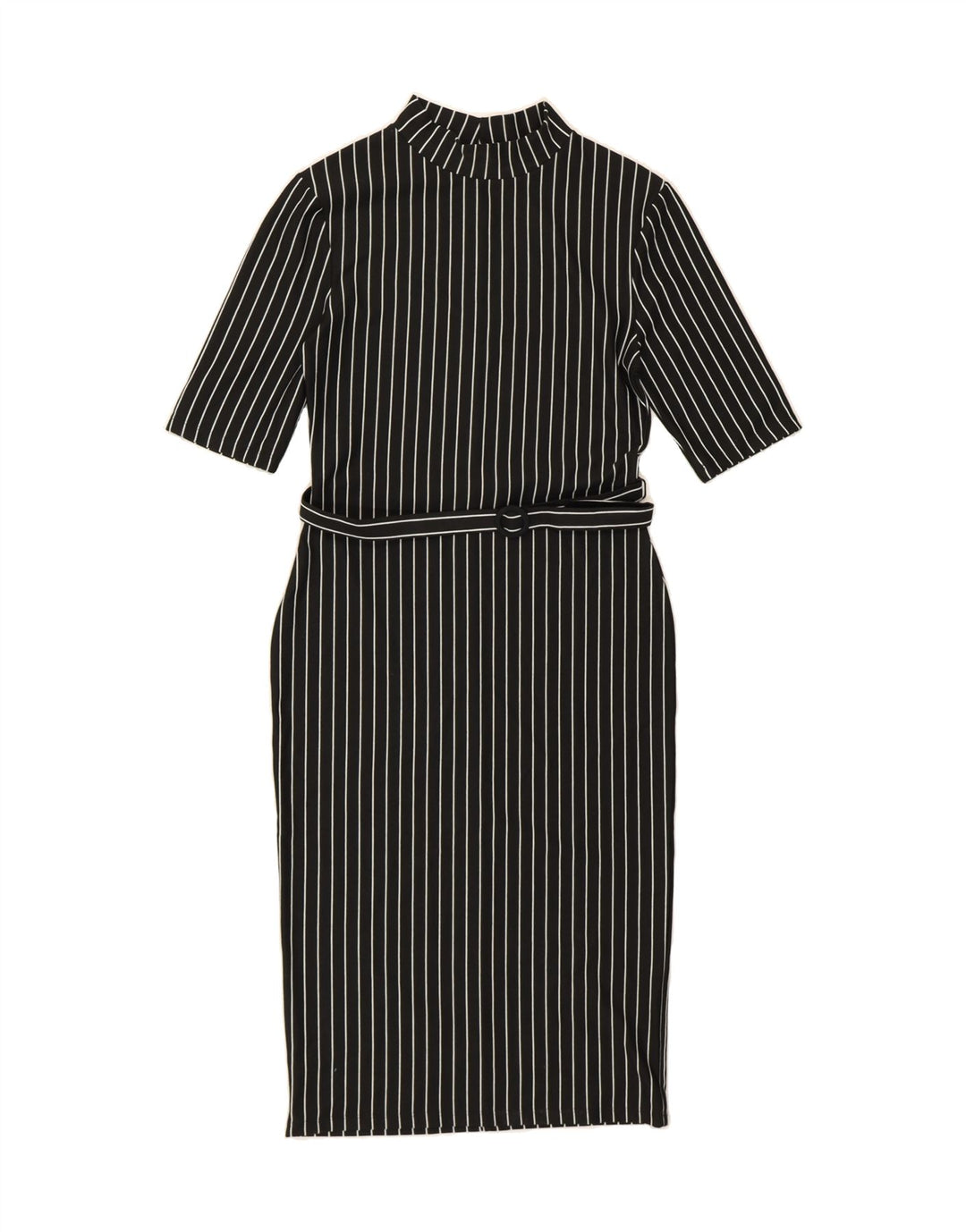 ZARA Womens Bodycon Dress UK 12 Medium Black Striped Vintage Zara and Second-Hand Zara from Messina Hembry 