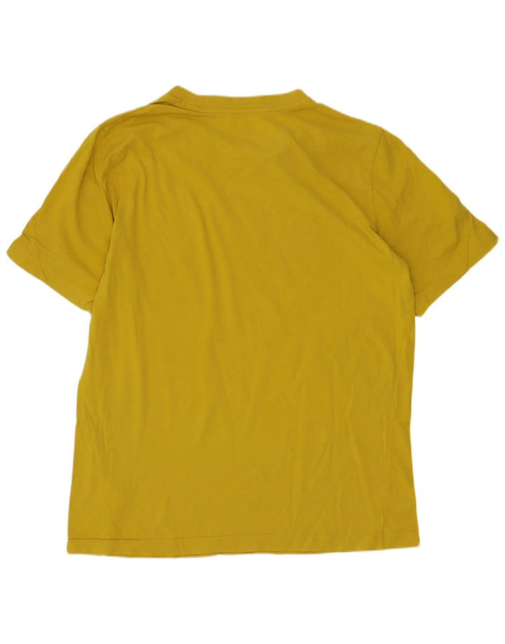 T-shirt grafica da uomo Puma Top Small in cotone giallo
