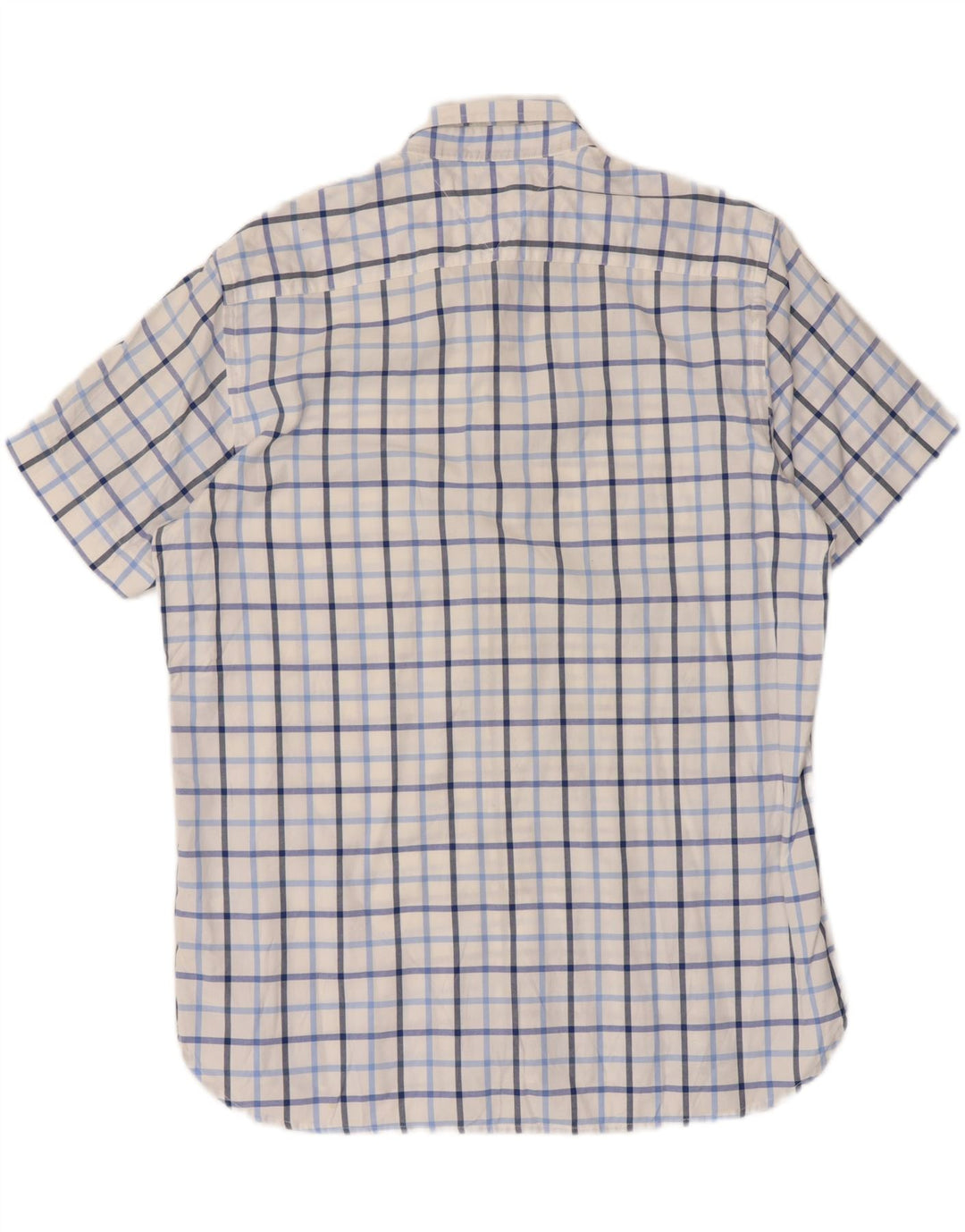 Camicia a maniche corte da uomo Tommy Hilfiger, cotone a quadri bianchi grandi