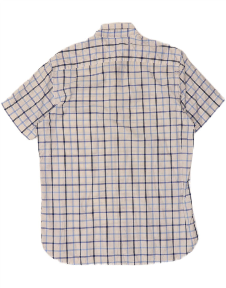Camicia a maniche corte da uomo Tommy Hilfiger, cotone a quadri bianchi grandi