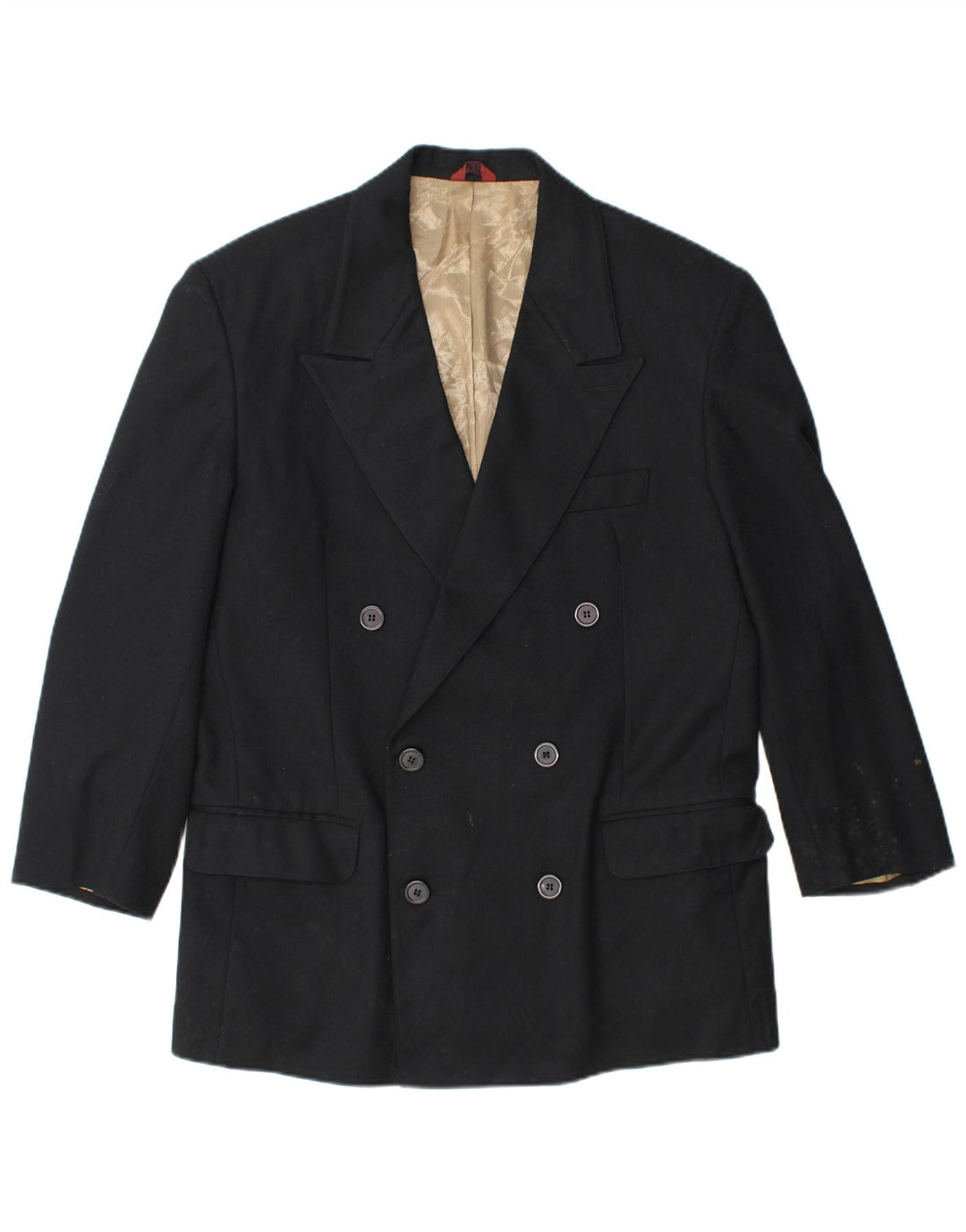 Giacca blazer doppiopetto da uomo SISLEY UK 38 lana nera media
