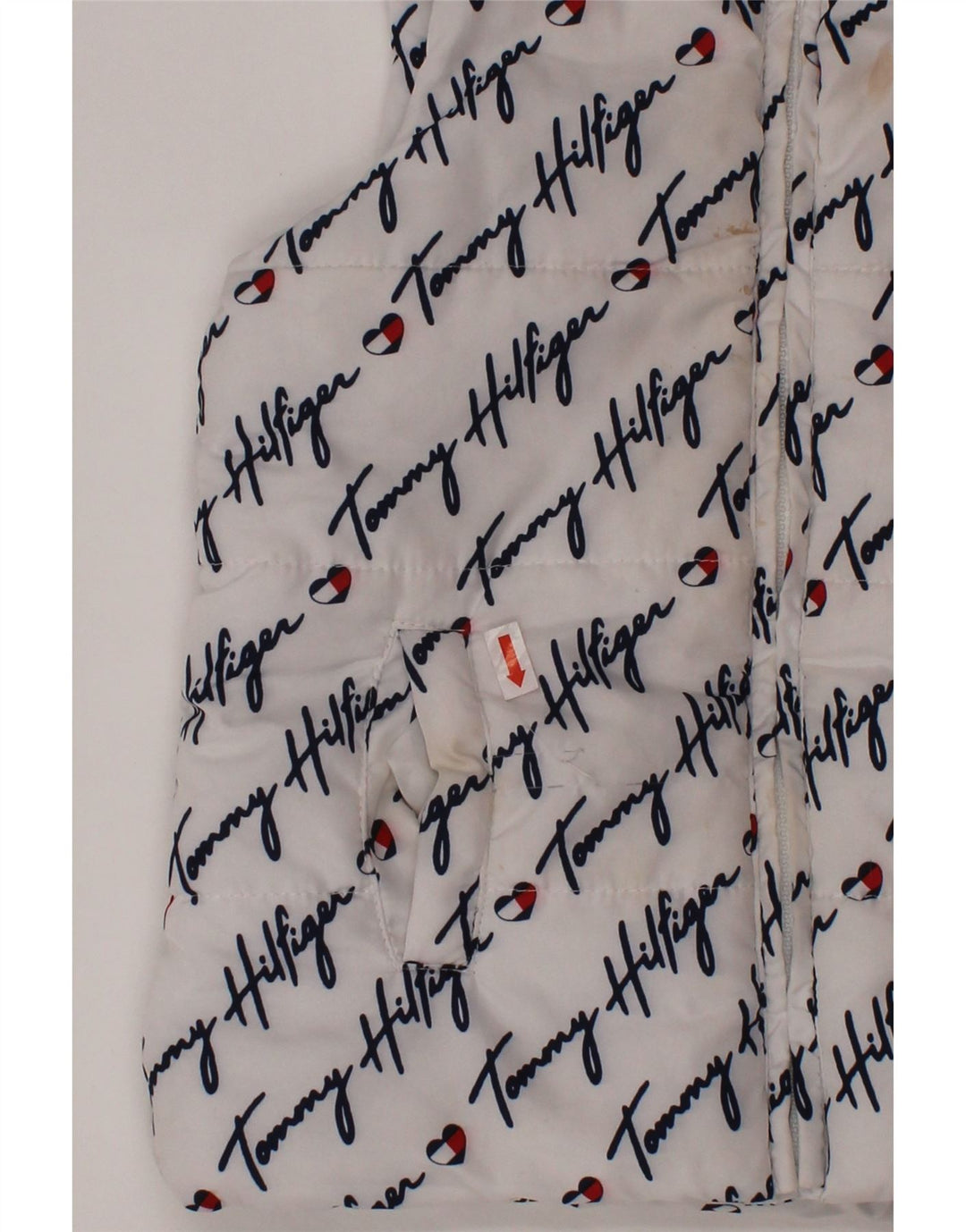 TOMMY HILFIGER Gilet imbottito con grafica per ragazze 3-4 anni Poliestere bianco