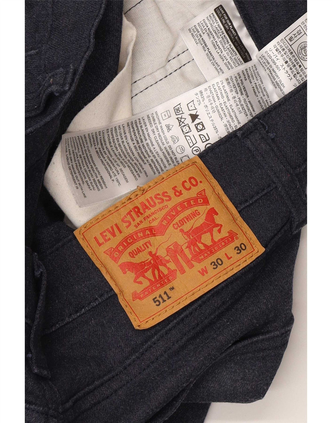 Jeans Levi's 511 Slim da donna W30 L30 in cotone blu navy