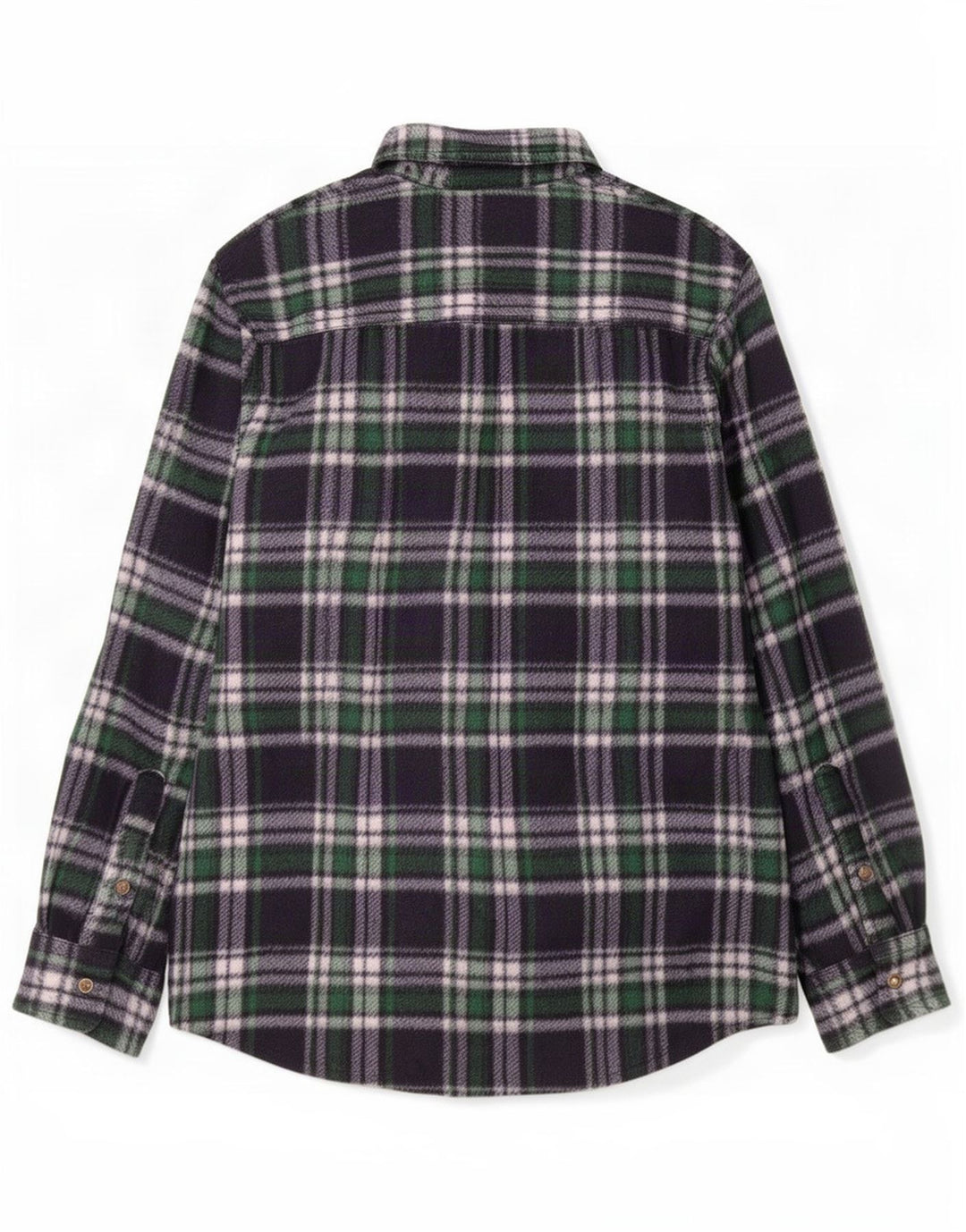 Camicia in pile vintage da uomo XL in poliestere a quadri blu navy