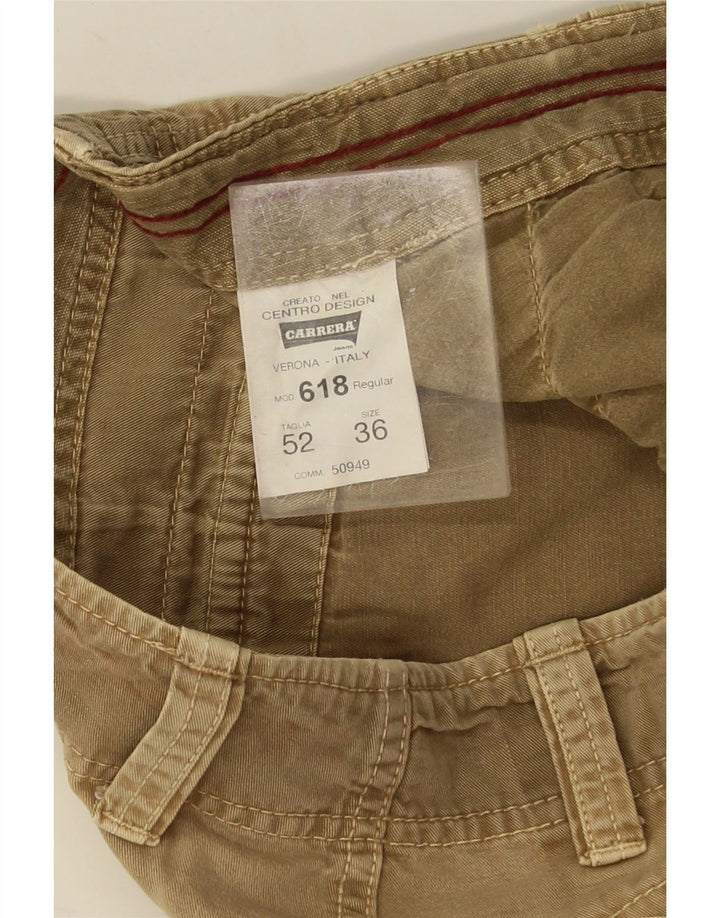 Pantaloncini cargo Carrera da uomo 618 W36 grandi in cotone beige