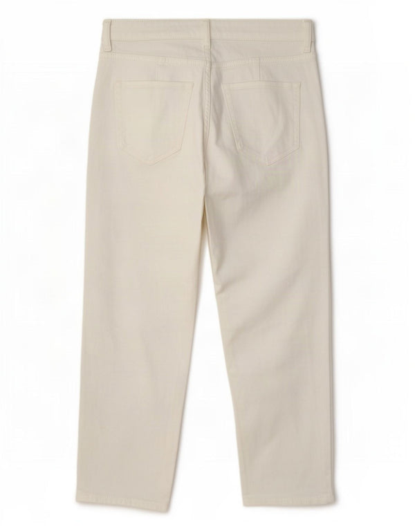 Jeans affusolati corti Marks & Spencer da donna UK 12 medio W30 L25 cotone bianco