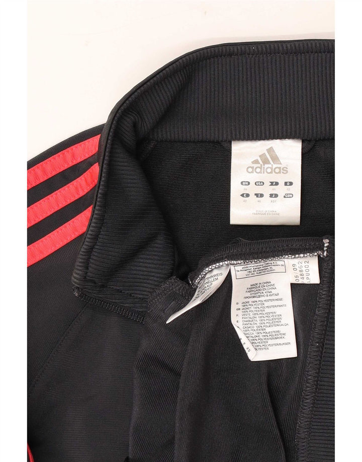 Giacca da ginnastica da donna Adidas UK 16 grande poliestere grigio
