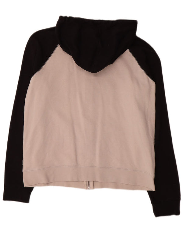 Felpa con cappuccio e zip grafica da donna Vans UK 16 Large Beige Colourblock Cotton