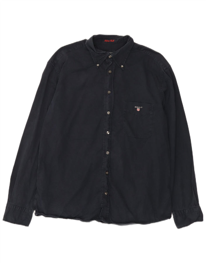 Gant Camicia da uomo grande in cotone blu navy