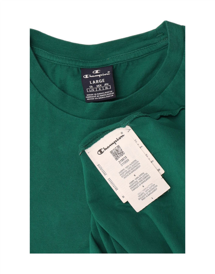 T-shirt da uomo Champion Top grande in cotone verde