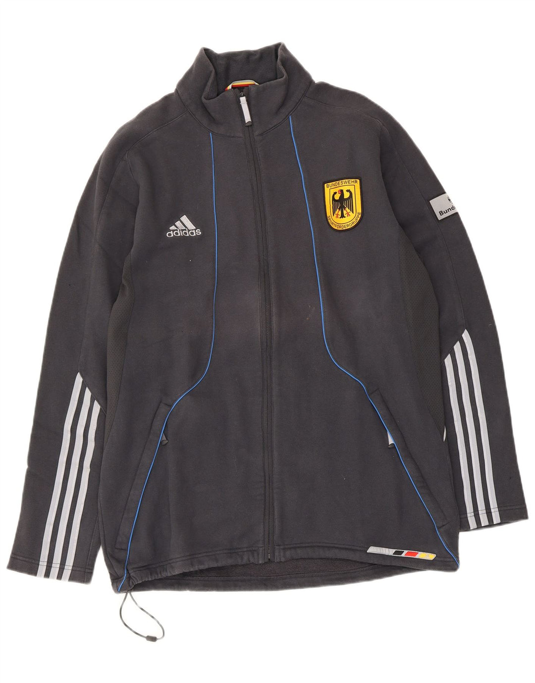 Giacca da tuta da uomo Adidas UK 42/44 grande cotone grigio