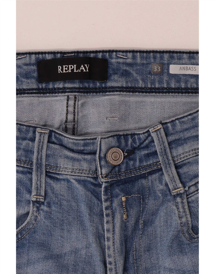 Replay Jeans Anbass Slim da Donna W33 L31 Blu