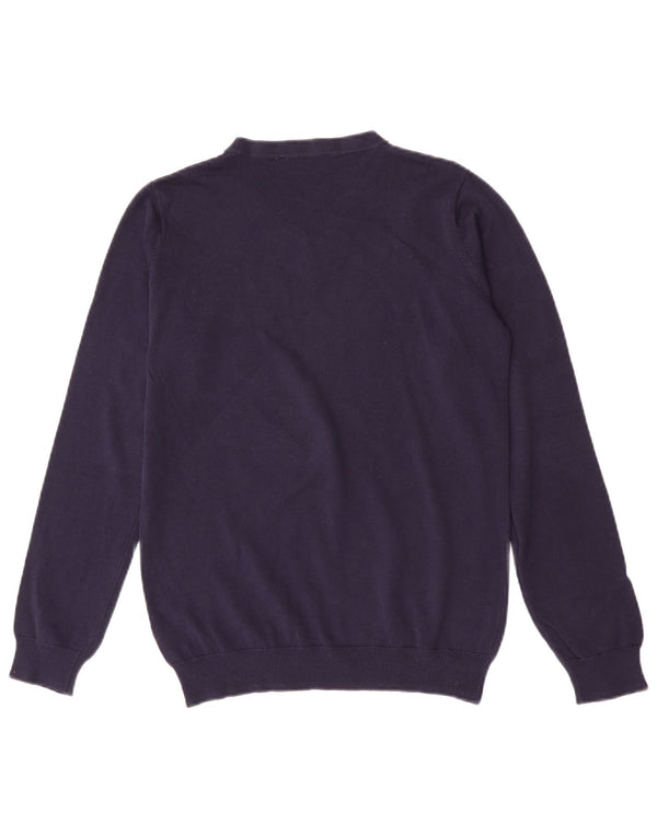 Maglione maglione con scollo a V per ragazzi John Lewis 13-14 anni in cotone blu navy