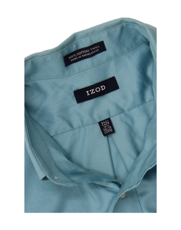 IZOD Mens Shirt Size 16 1/2 Large Blue Cotton Vintage Izod and Second-Hand Izod from Messina Hembry 