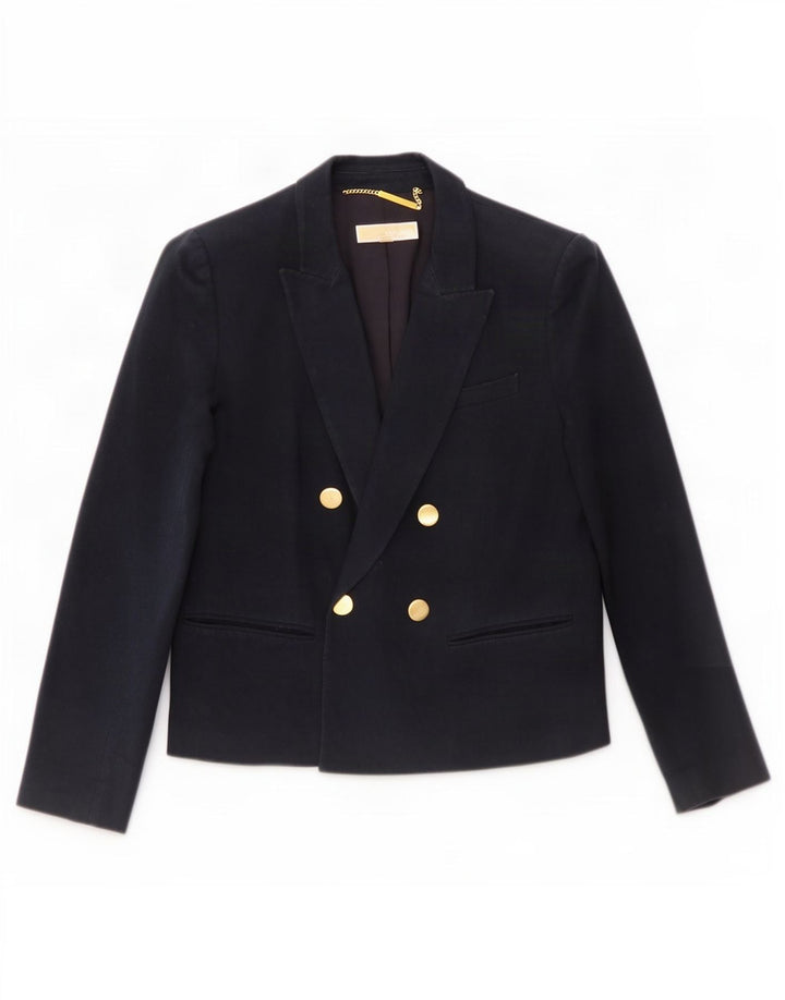 Giacca blazer doppiopetto da donna Michael Kors US 8 medio blu navy