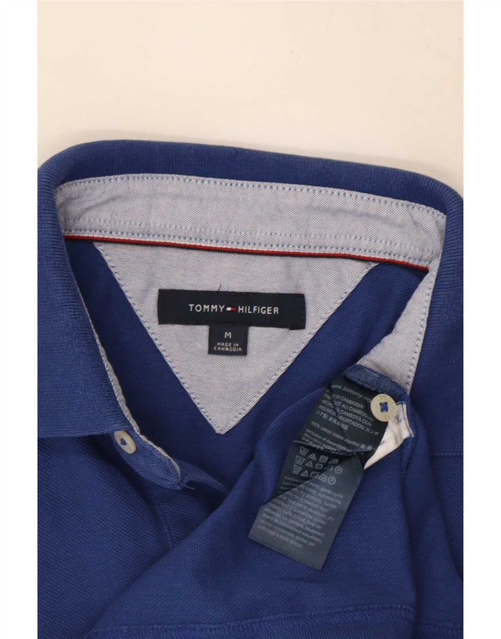 Polo da uomo Tommy Hilfiger in cotone blu medio