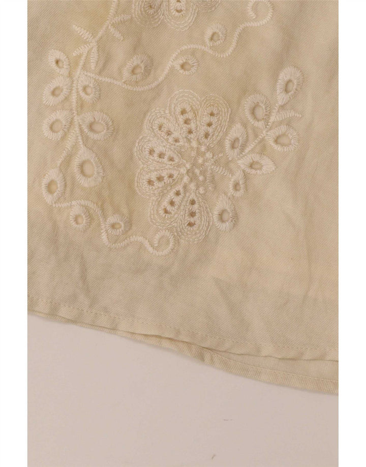 Gonna lunga da donna Zara media W28 bianco sporco floreale