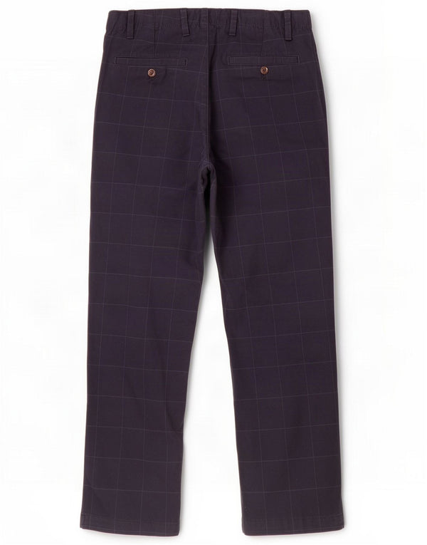 Pantaloni chino slim da uomo Gap W30 L28 in cotone scozzese blu navy