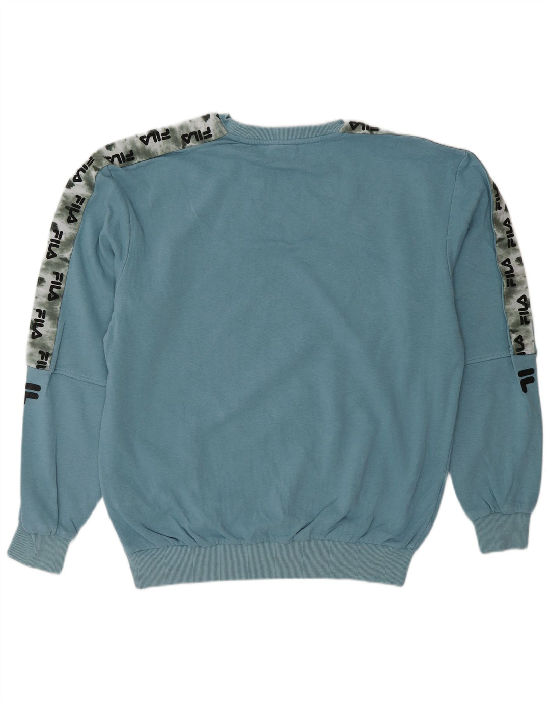 FILA Felpa grafica da uomo Maglione piccolo blu in cotone color block