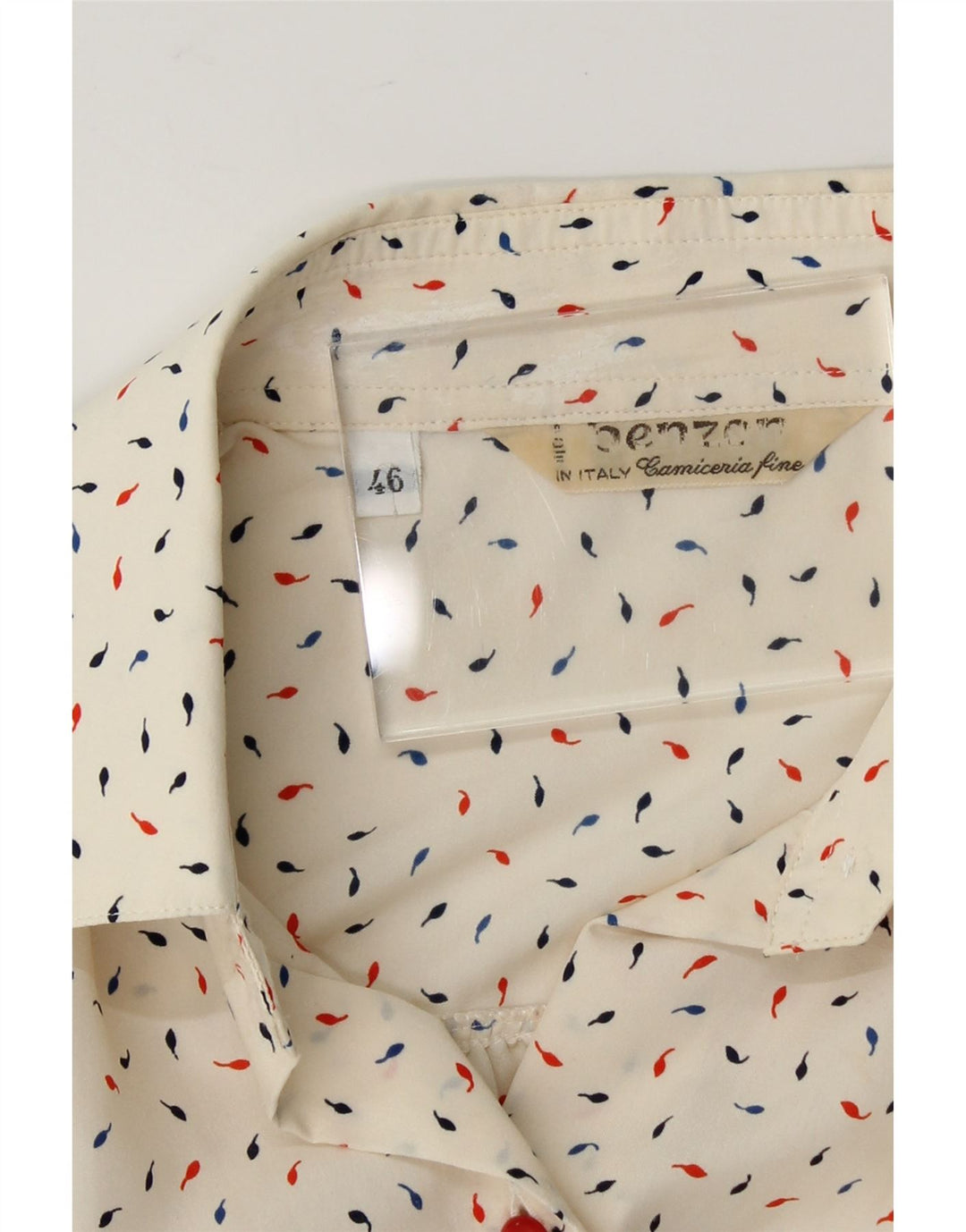 VINTAGE Womens Abstract Pattern Shirt IT 46 Large White Vintage Vintage and Second-Hand Vintage from Messina Hembry 