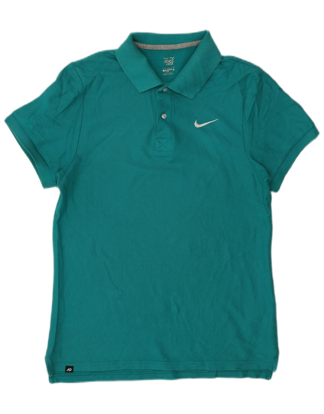 Polo Nike da uomo piccola in cotone turchese