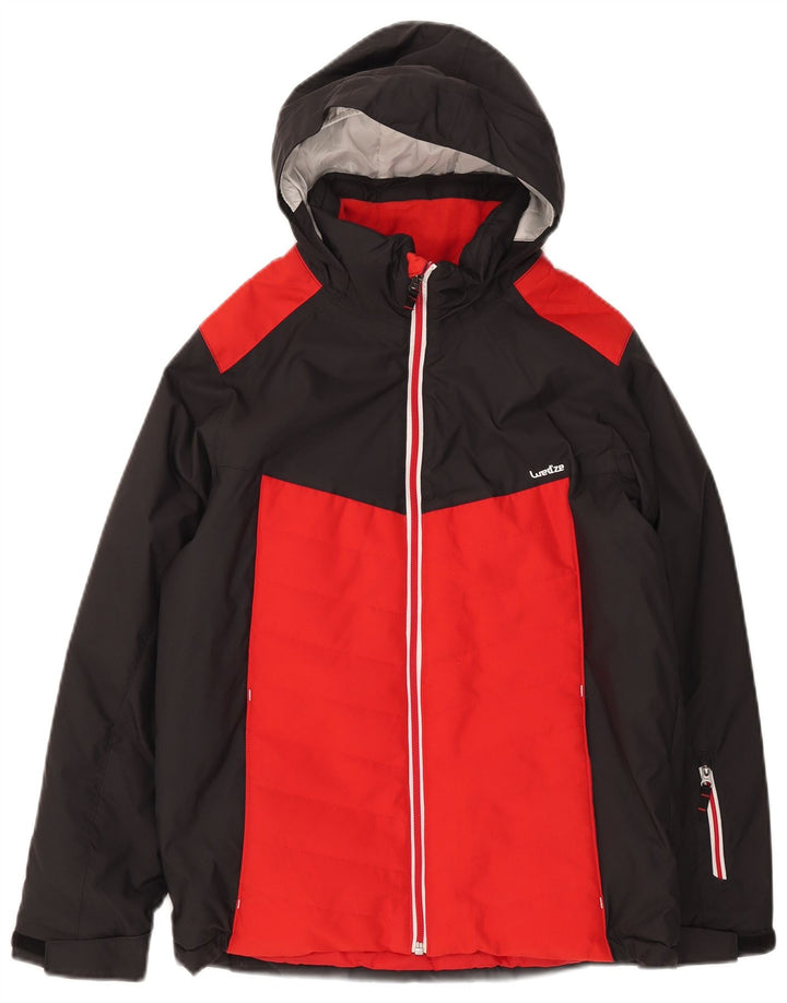 Wed'Ze Giacca da sci con cappuccio per ragazzi 13-14 anni Rosso Colourblock Poliestere