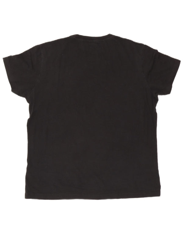 T-shirt grafica da uomo Diesel Top grande in cotone nero