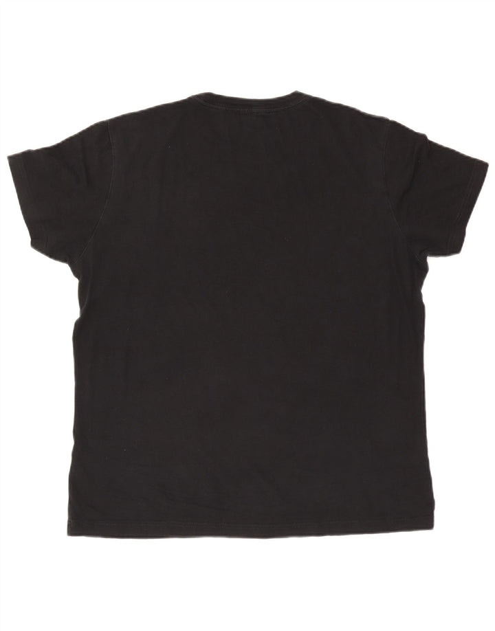 T-shirt grafica da uomo Diesel Top grande in cotone nero