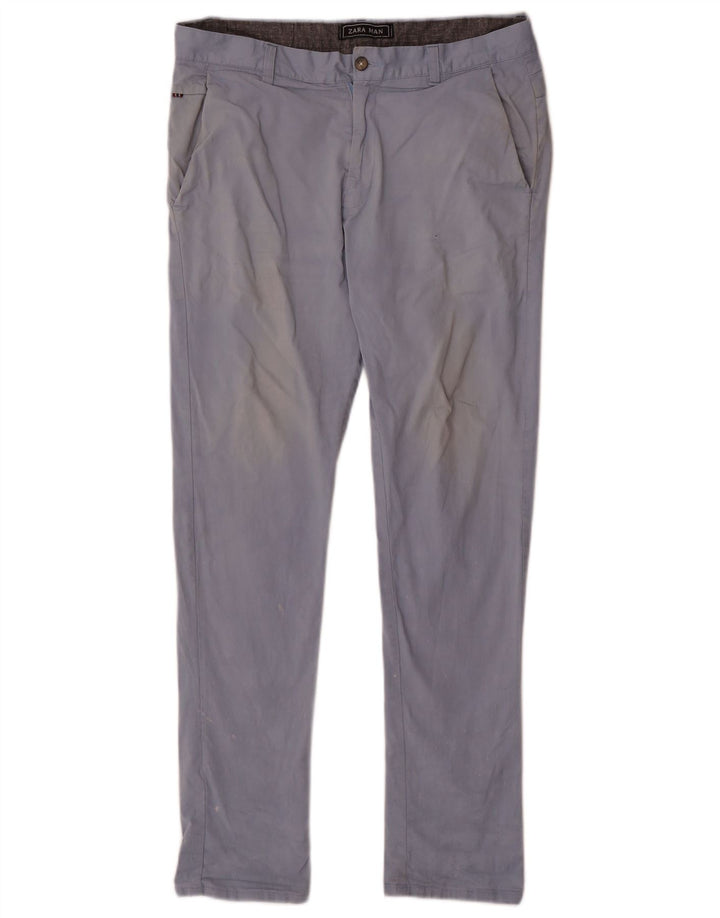 Pantaloni chino slim da uomo Zara W32 L30 Blu
