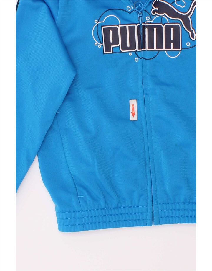 Giacca da tuta grafica da ragazzo Puma 2-3 anni Blu Colourblock