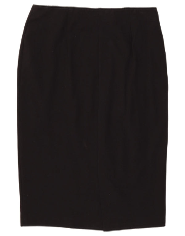 Marks & Spencer Womens Pencil Skirt UK 12 Medium W34  Black Viscose