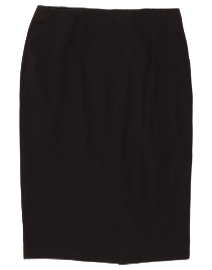 Gonna a tubino da donna Marks & Spencer UK 12 media W34 viscosa nera