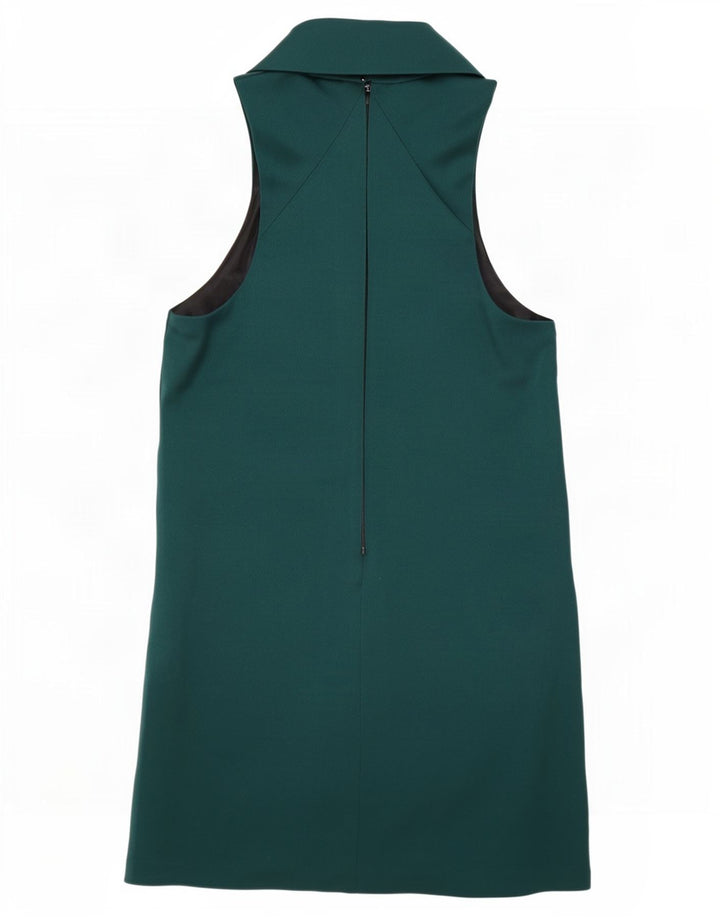 Abito tubino senza maniche da donna Zara UK 10 piccolo poliestere verde