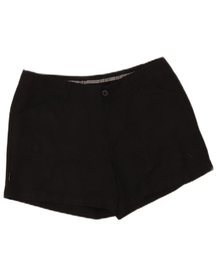 Pantaloncini casual da donna Adidas UK 12 medi W30 cotone nero