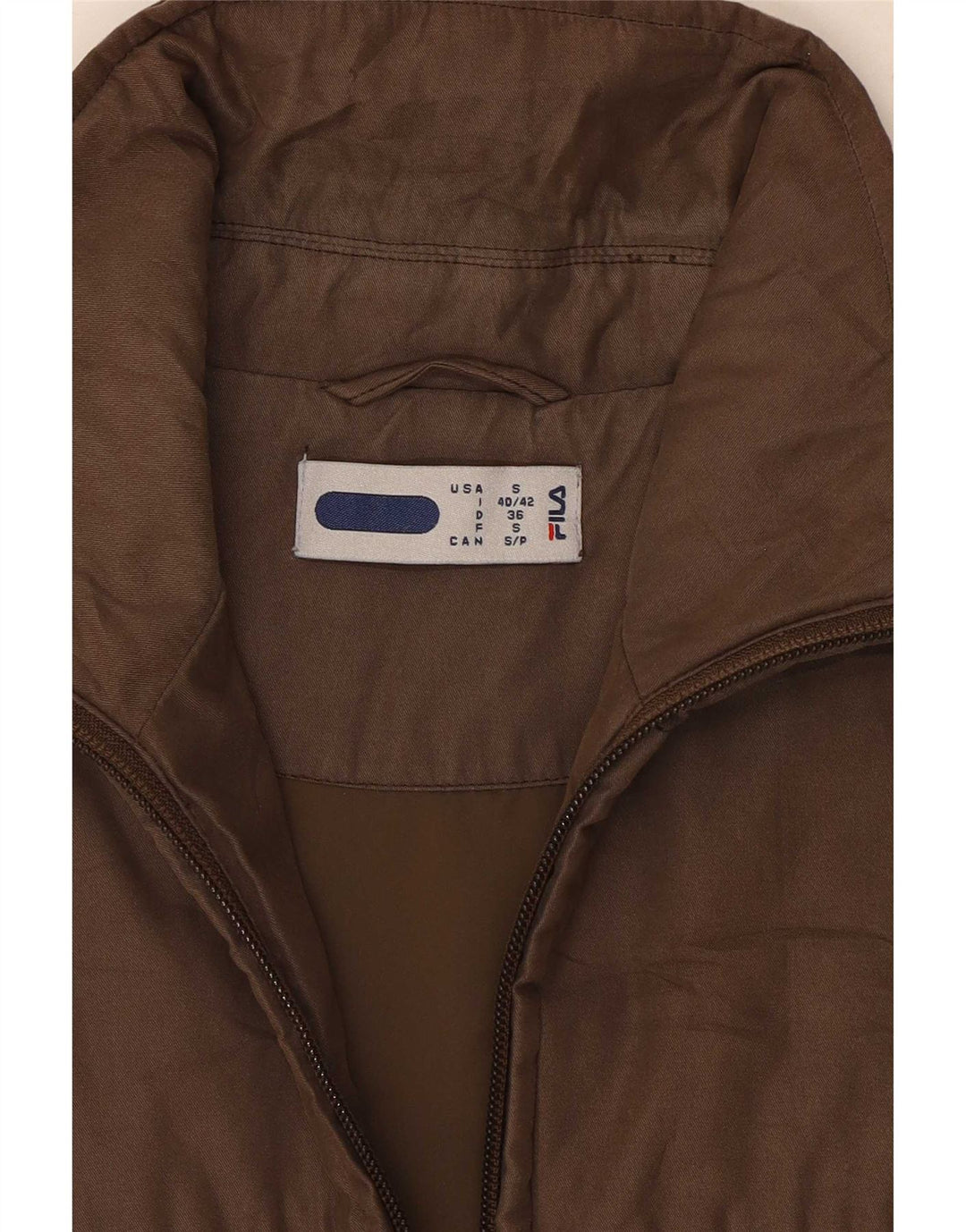 Giacca imbottita da donna Fila UK 10 Small Marrone Poliestere