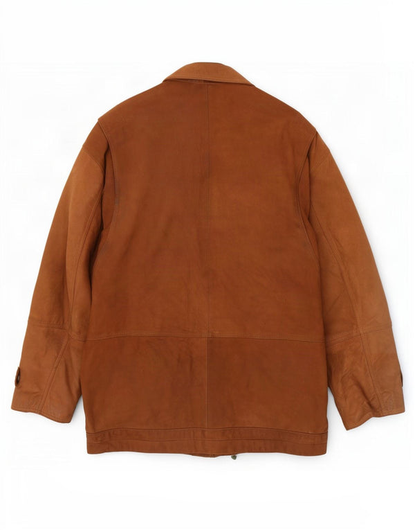 Giacca in pelle vintage da uomo IT 48 Beige medio