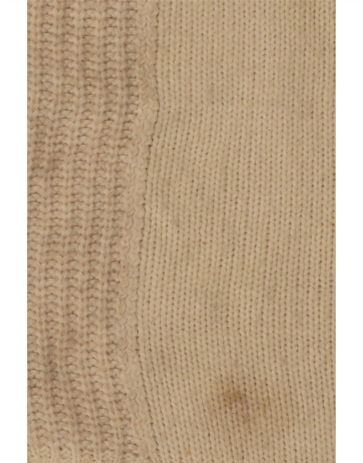 Maglione maglione a collo alto da donna Marks & Spencer UK 10 piccolo bianco sporco
