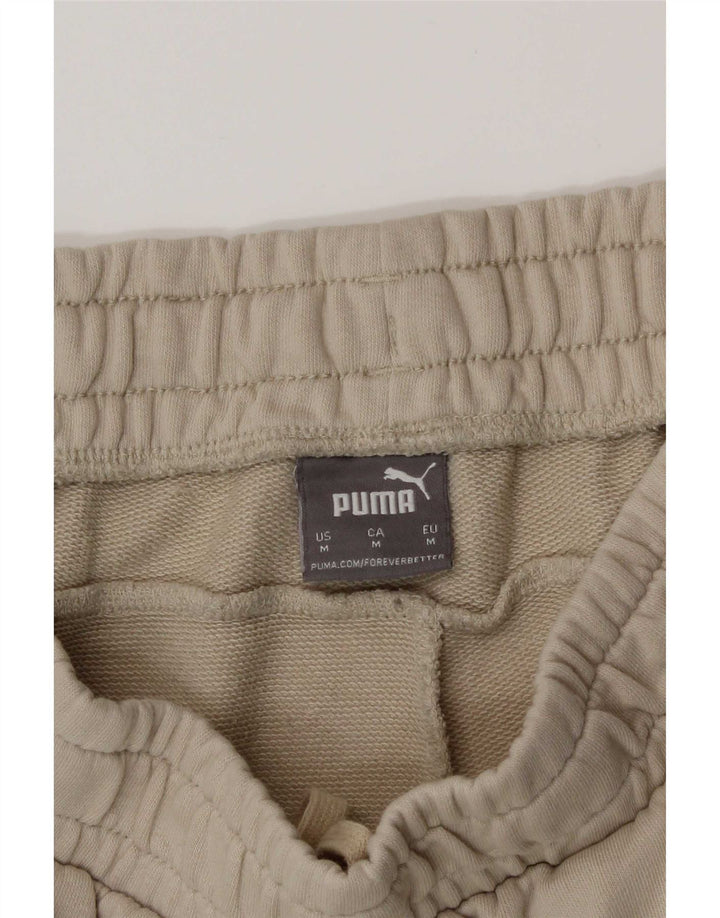 Pantaloncini sportivi da uomo Puma in cotone beige medio