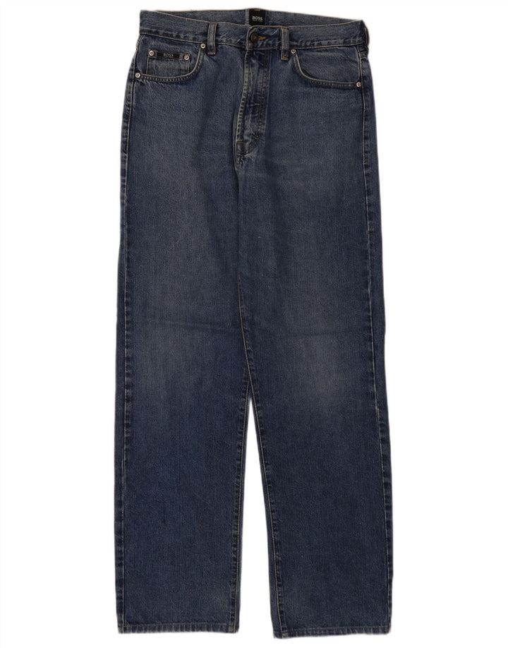 Jeans dritti da uomo Hugo Boss W32 L32 Blu