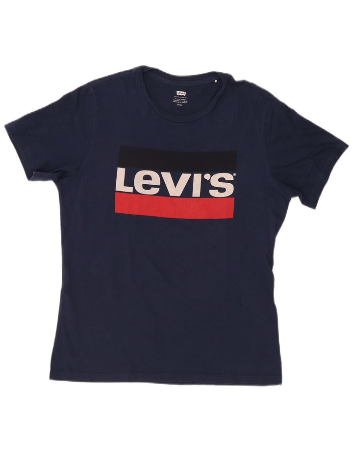 T-shirt grafica da uomo LEVI'S Top Small blu navy