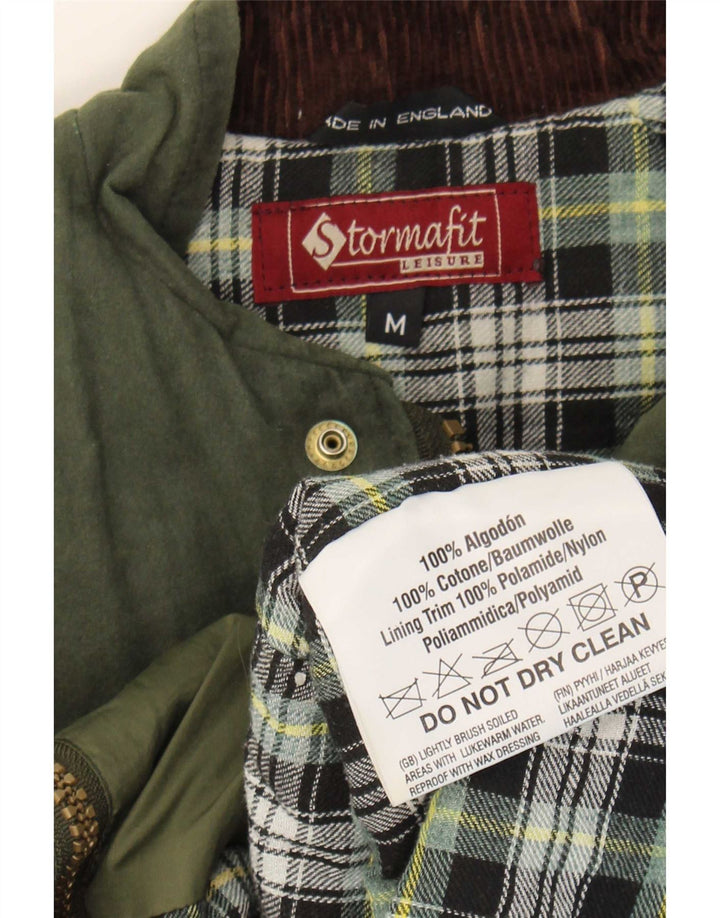 Gilet utility da uomo vintage UK 38 cotone kaki medio