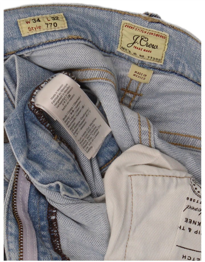 J. Crew Uomo 770 Jeans dritti W34 L32 Cotone blu