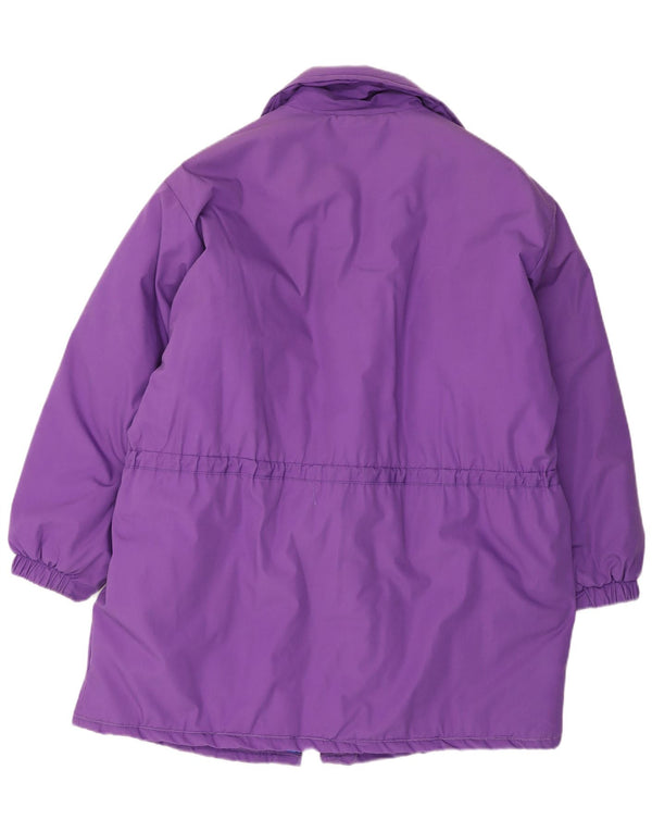 Vintage Womens Padded Coat UK 18 XL Purple Polyester