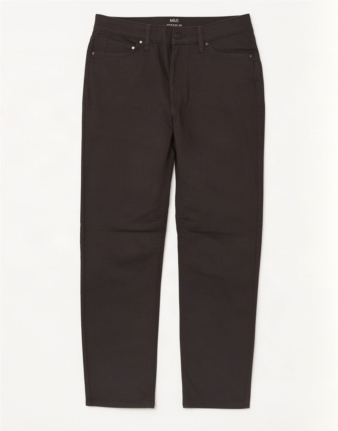 Jeans dritti da donna Marks & Spencer W30 L29 cotone grigio