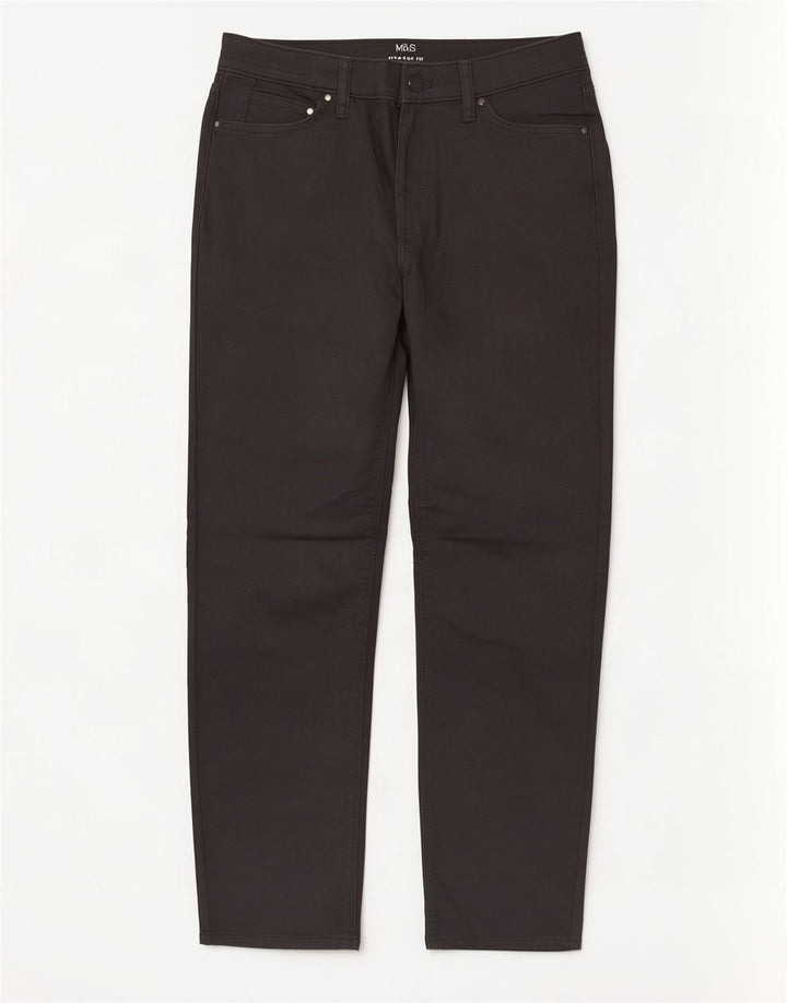 Jeans dritti da donna Marks & Spencer W30 L29 cotone grigio