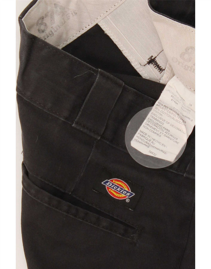 Pantaloni chino dritti da uomo Dickies W34 L32 poliestere nero