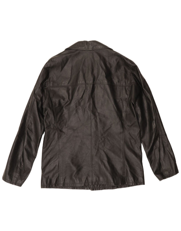 Giacca in pelle da uomo VINTAGE UK 40 grande in pelle nera