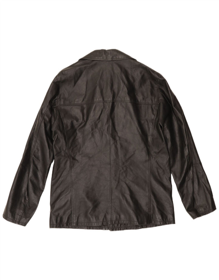 Giacca in pelle da uomo VINTAGE UK 40 grande in pelle nera
